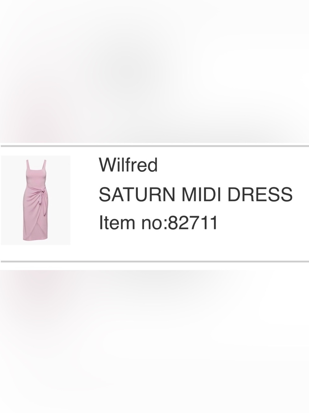 Wilfred Saturn Midi Dress - Soft Orchid